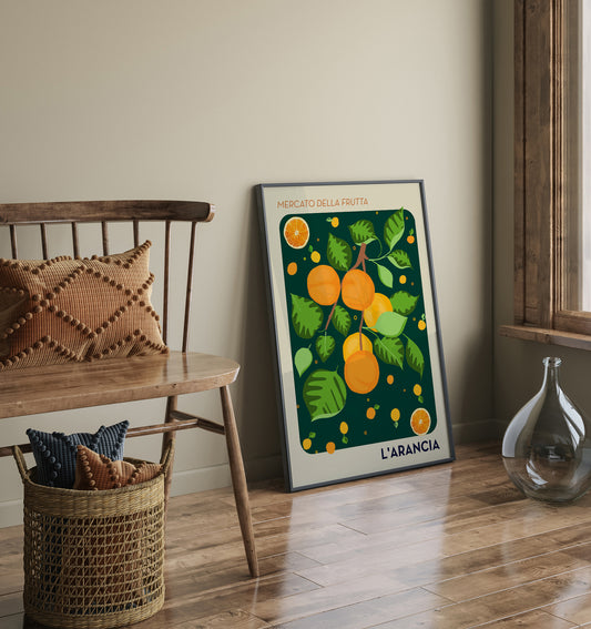 L'arancia Fruit Market Art Poster
