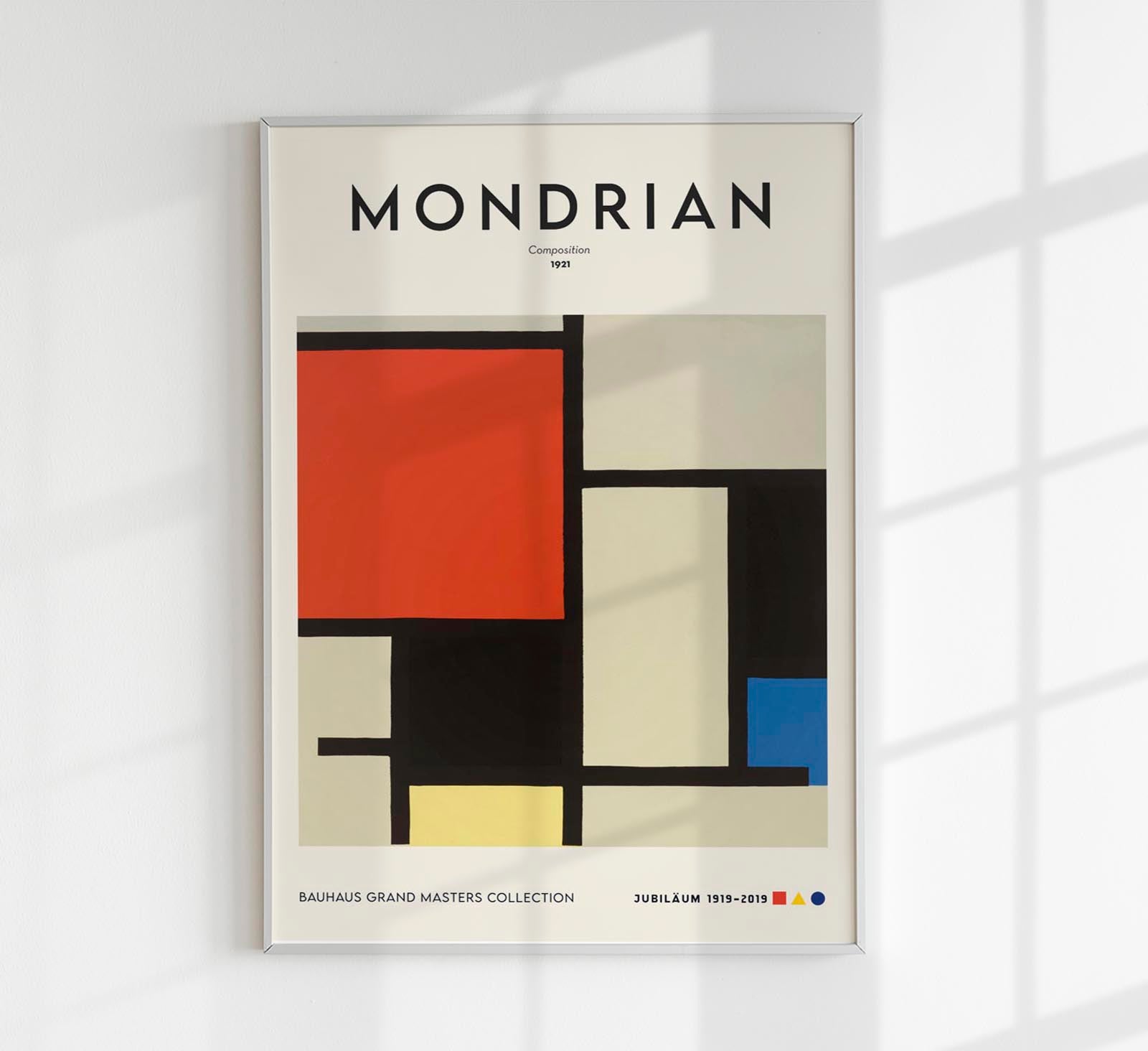 Piet Mondrian exhibition poster - Composition in Diamond Shape - museum artist - vintage fashion art print