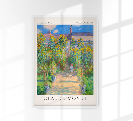 The Artist's Garden by Claude Monet Exhibition Poster