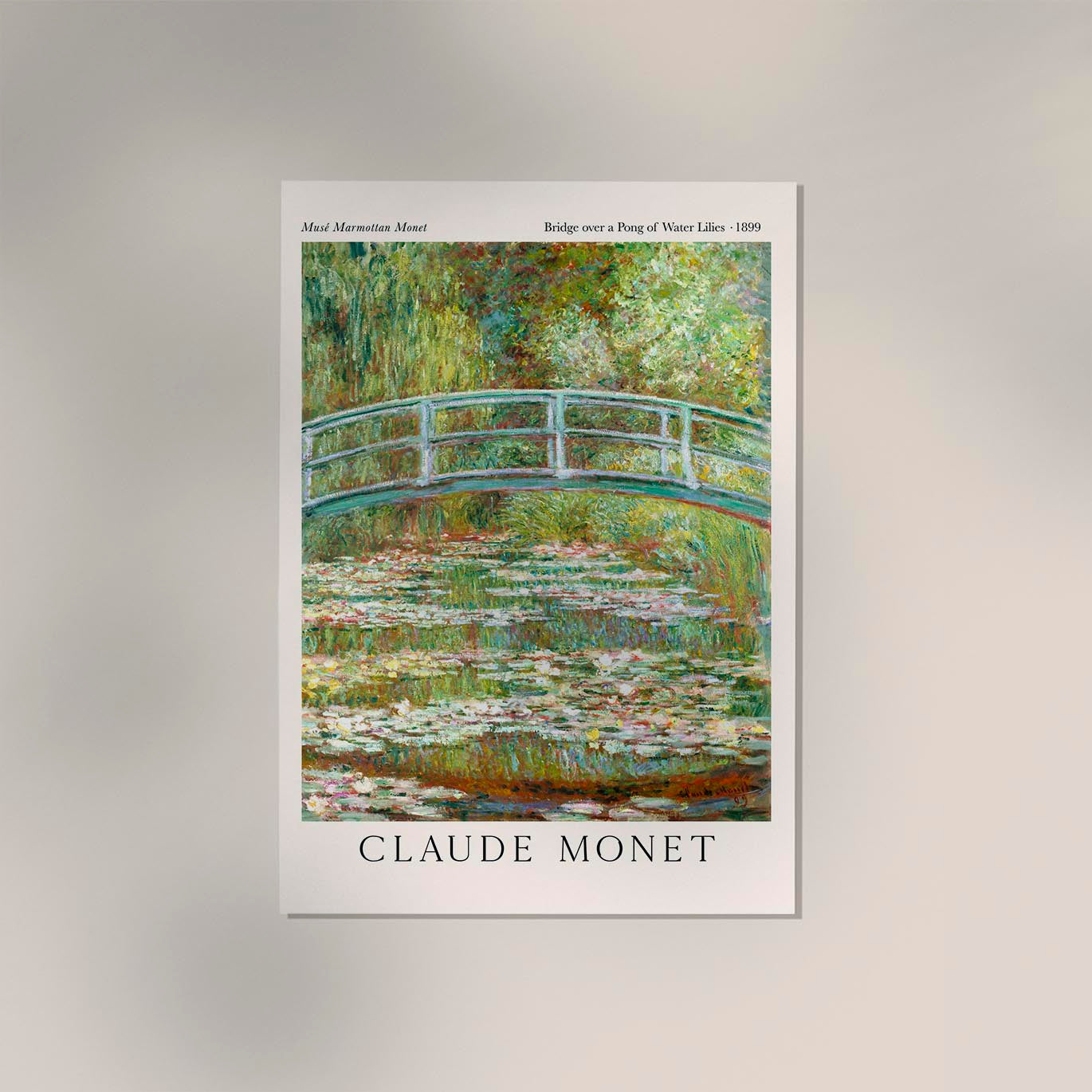 Bridge Over a Pond of Waterlilies by Claude Monet Exhibition Poster