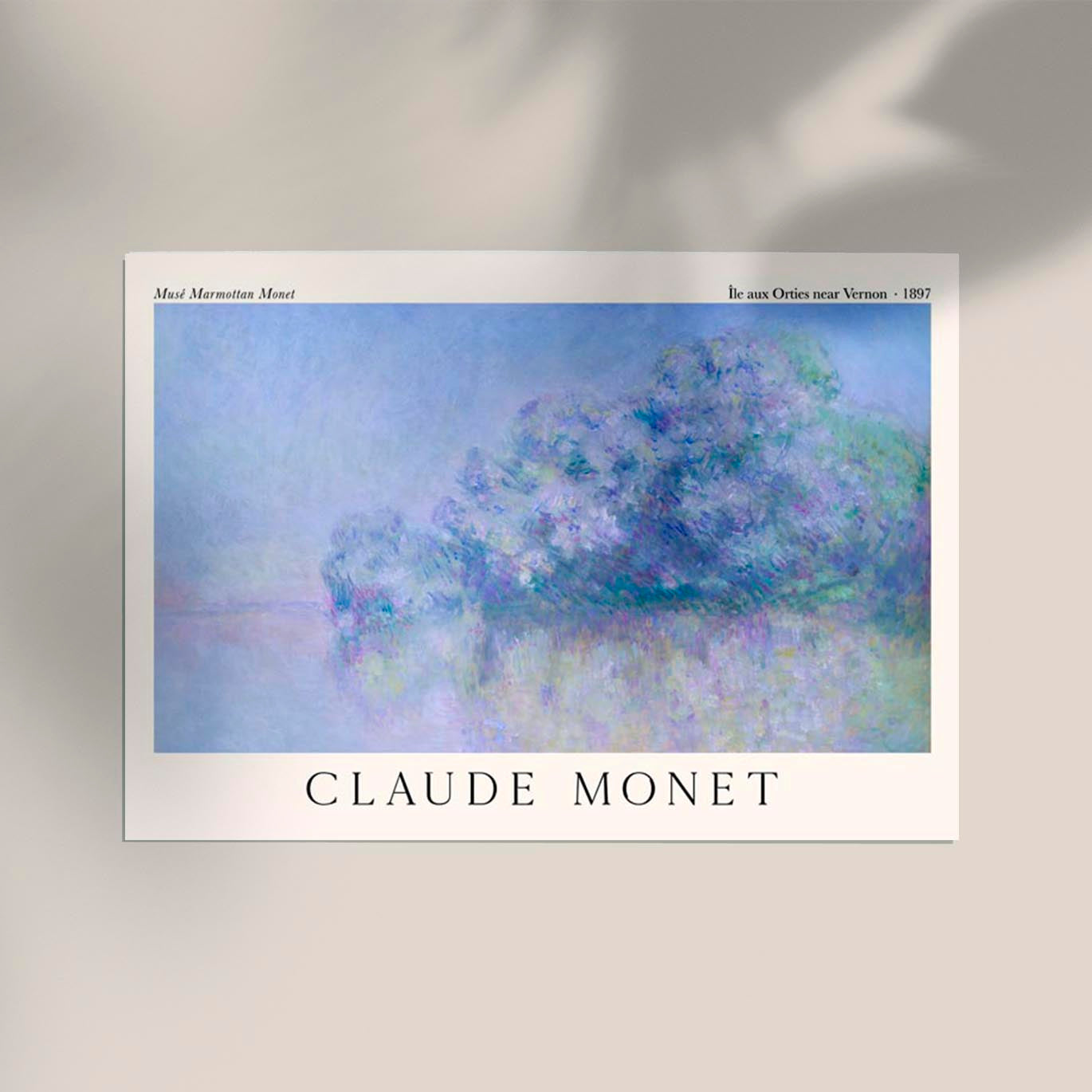 Île aux Orties near Vernon by Claude Monet Exhibition Poster