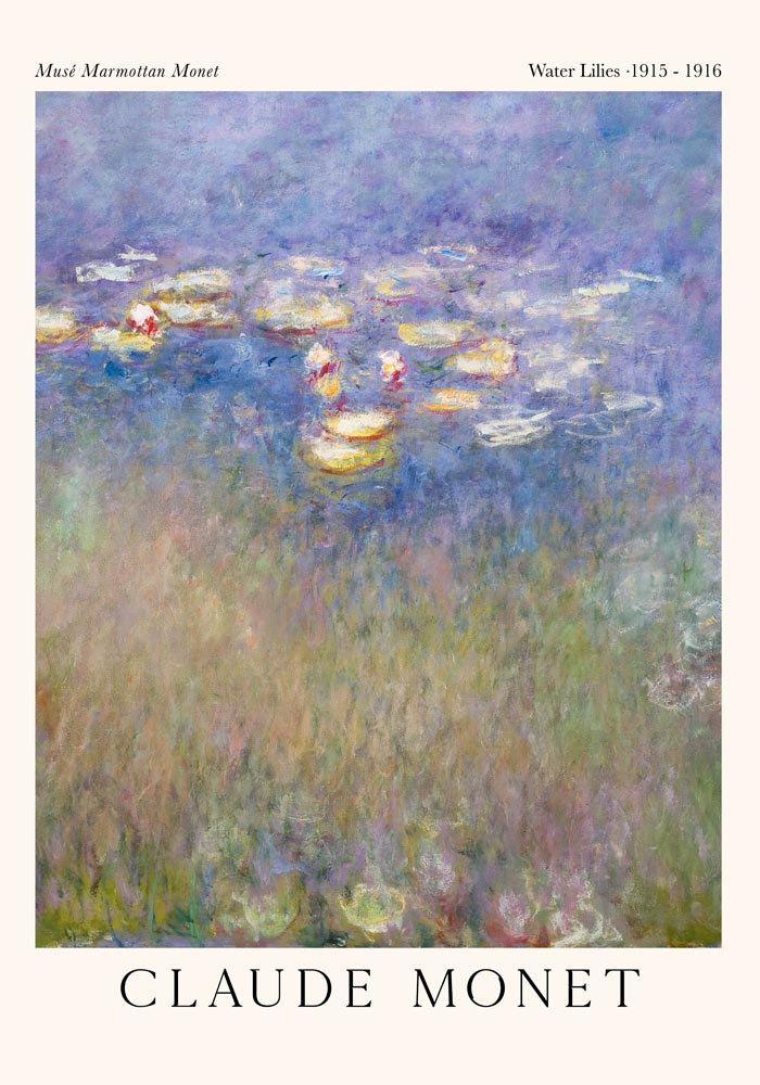Water Lillies by Monet Exhibition Poster