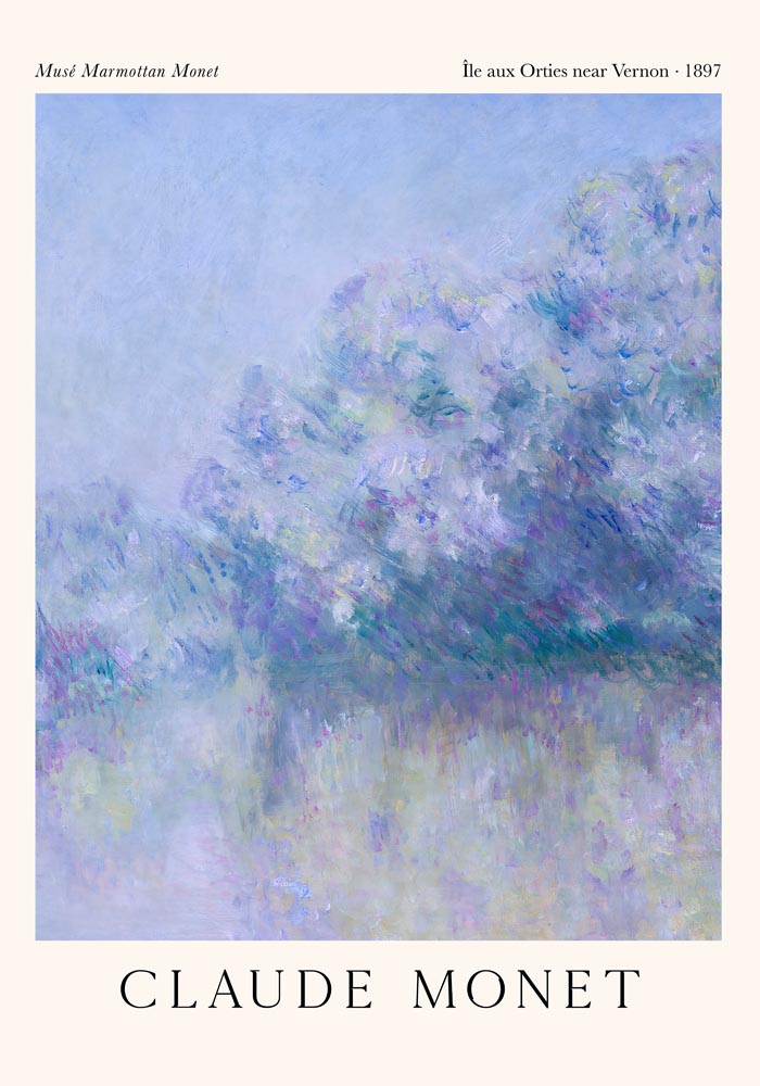 Île aux Orties near Vernon by Claude Monet Exhibition Poster