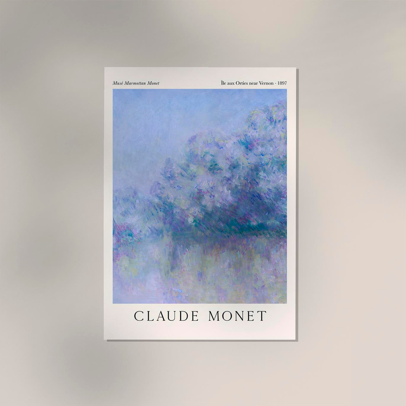 Île aux Orties near Vernon by Claude Monet Exhibition Poster