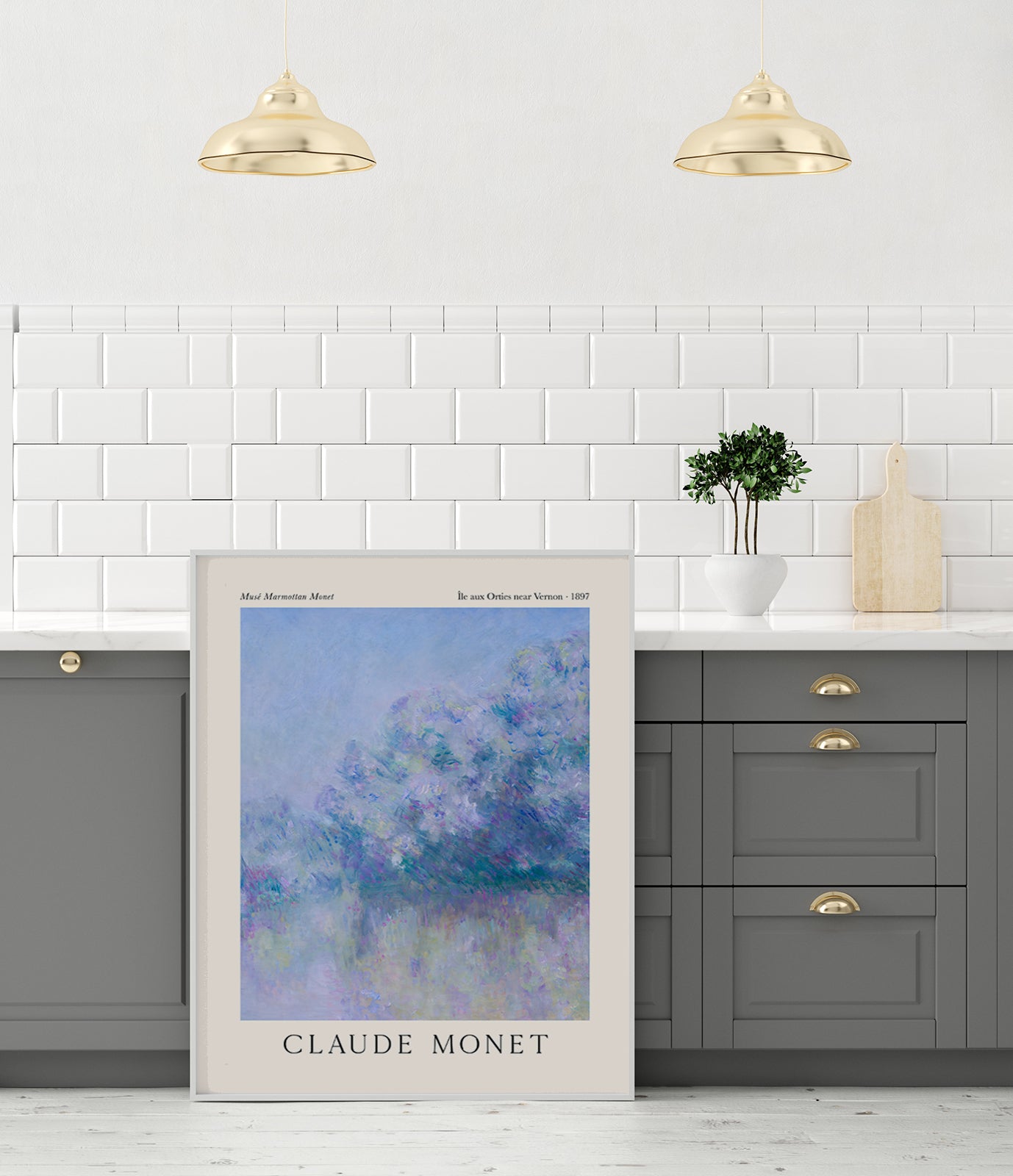 Île aux Orties near Vernon by Claude Monet Exhibition Poster
