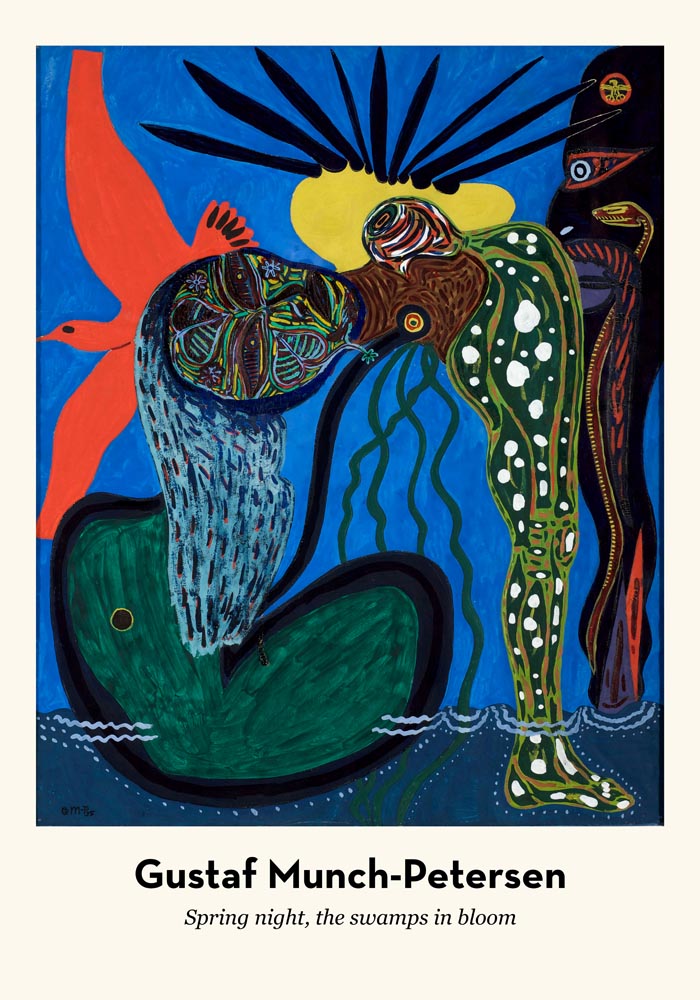 Spring Night, the Swamps in Bloom by Gustaf Munch-Petersen Exhibition Poster