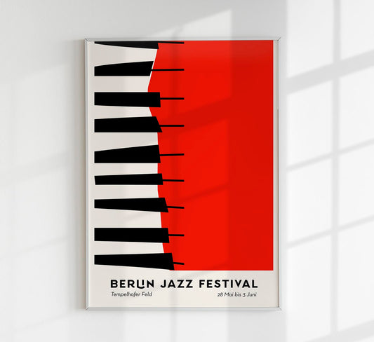 Piano Berlin Jazz Music Poster