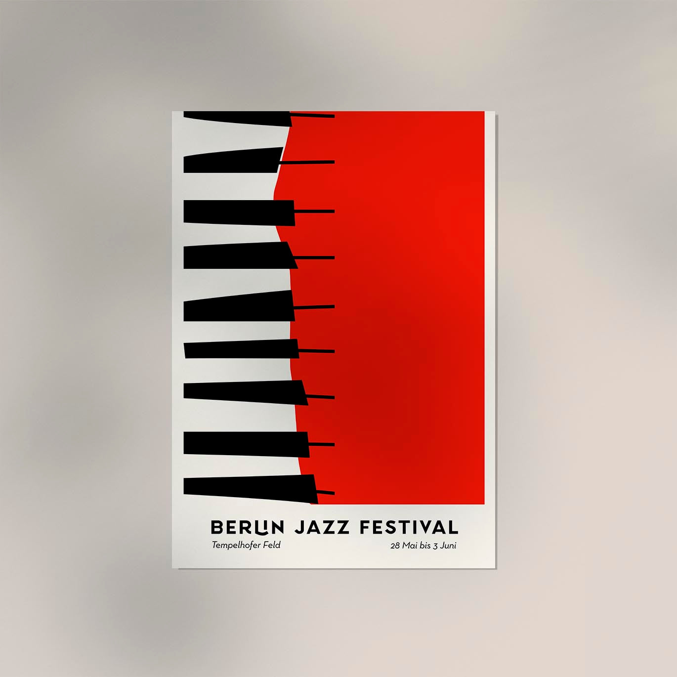 Piano Berlin Jazz Music Poster