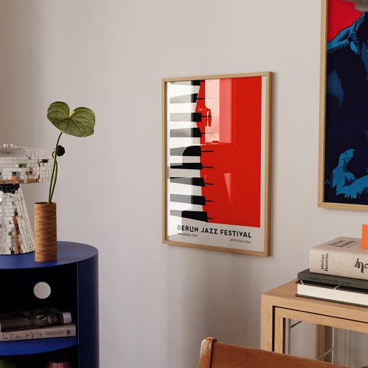 Piano Berlin Jazz Music Poster