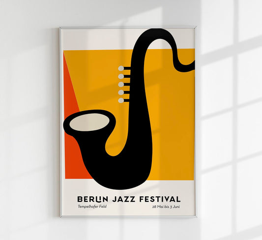 Sax Berlin Jazz Music Poster