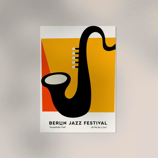 Sax Berlin Jazz Music Poster