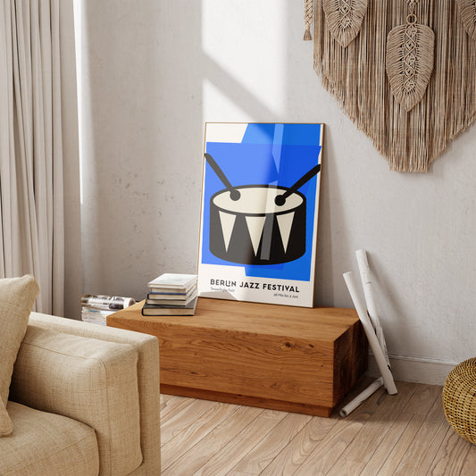 Drum Berlin Jazz Music Poster