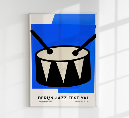 Drum Berlin Jazz Music Poster