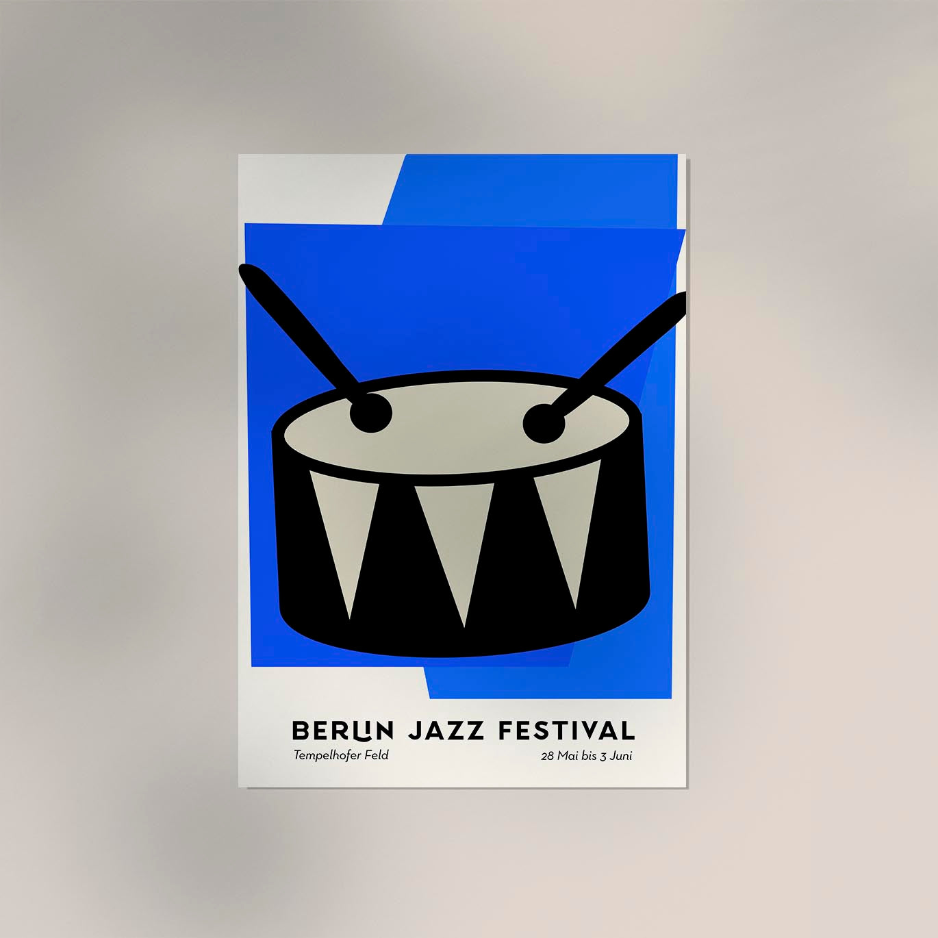 Drum Berlin Jazz Music Poster