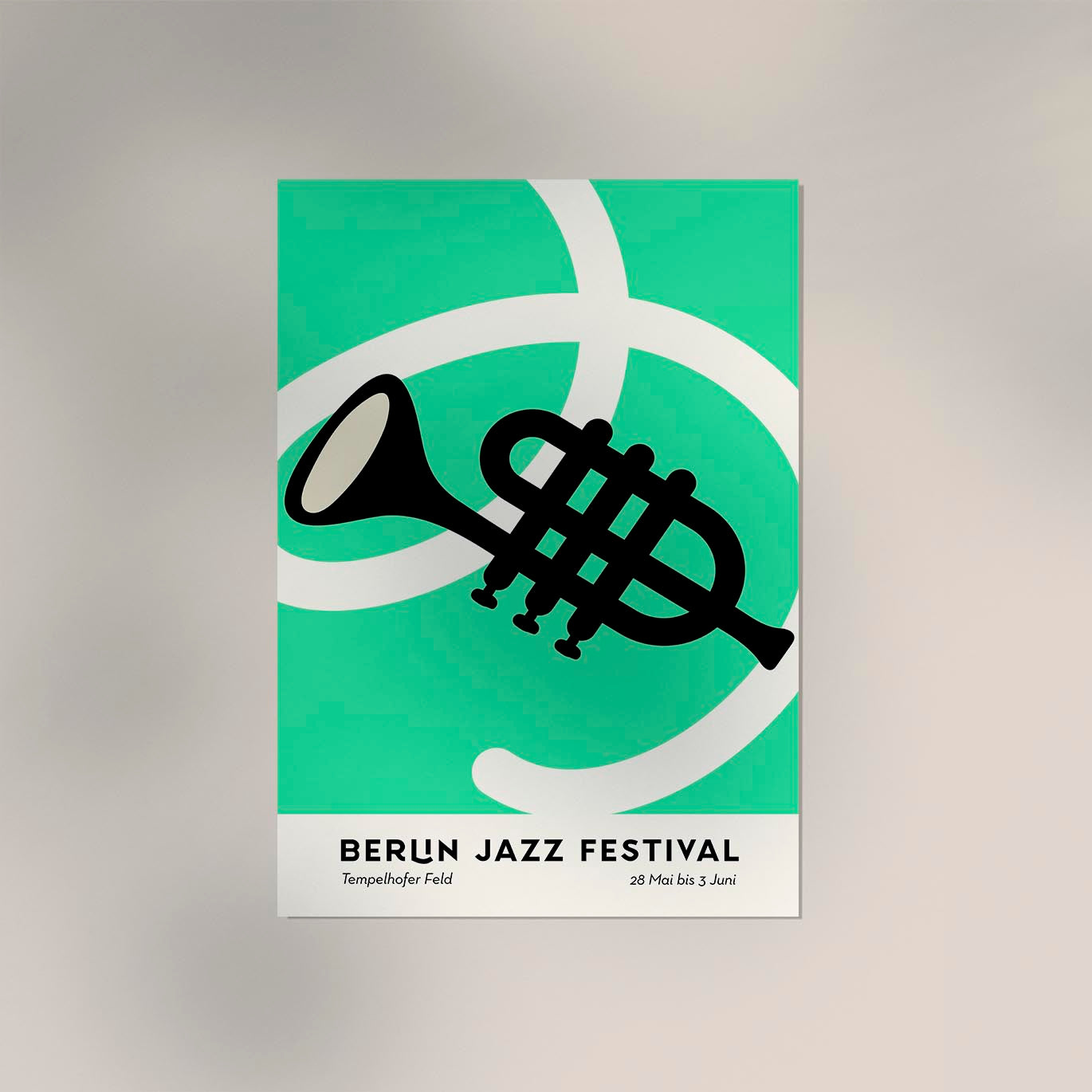 Trumpet Berlin Jazz Music Poster