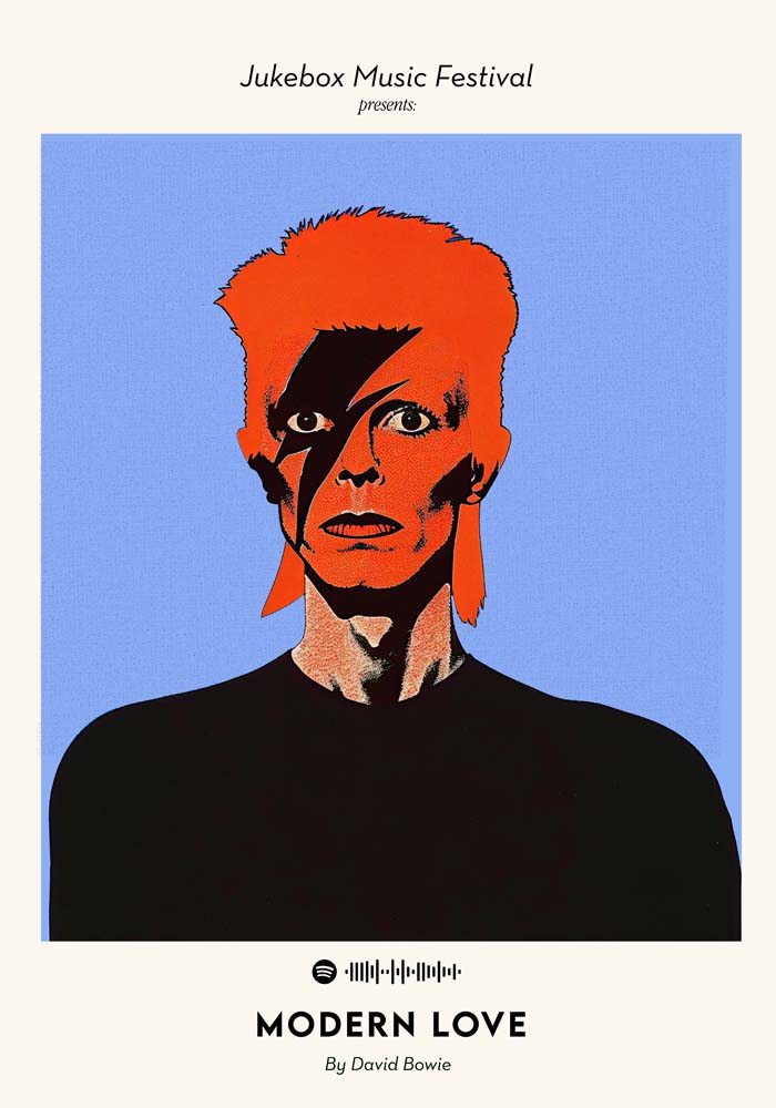 David Bowie Modern Love Music Art Poster