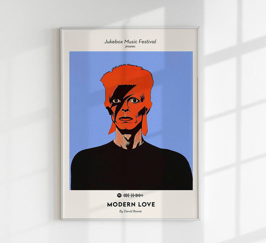David Bowie Modern Love Music Art Poster
