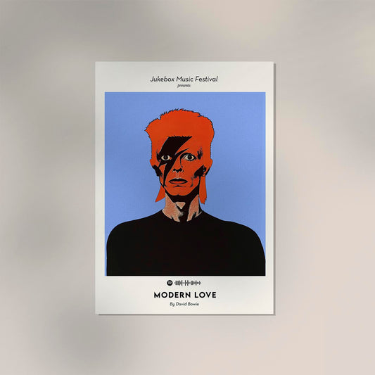 David Bowie Modern Love Music Art Poster