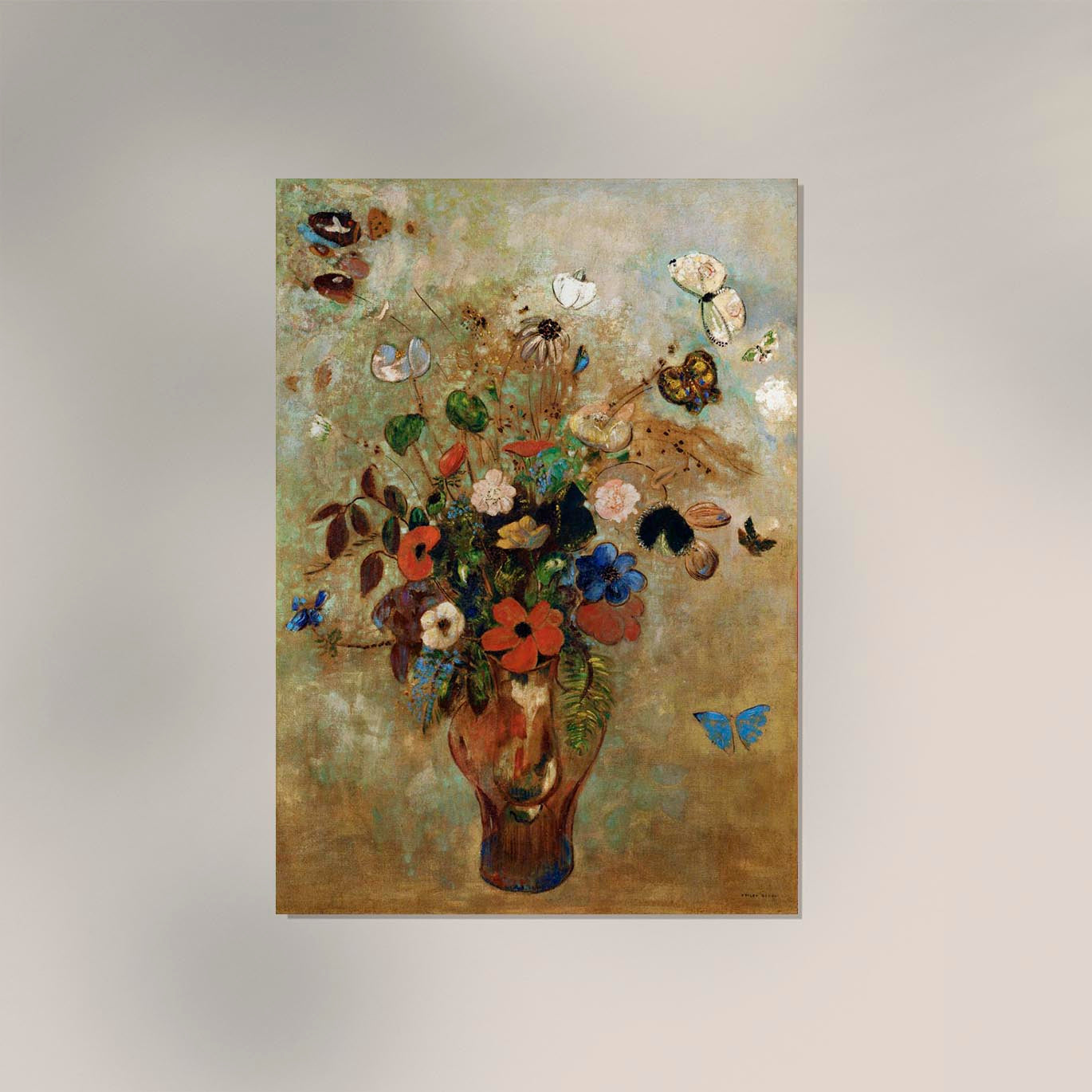 Still Life with Flowers Painting by Odilon Redon