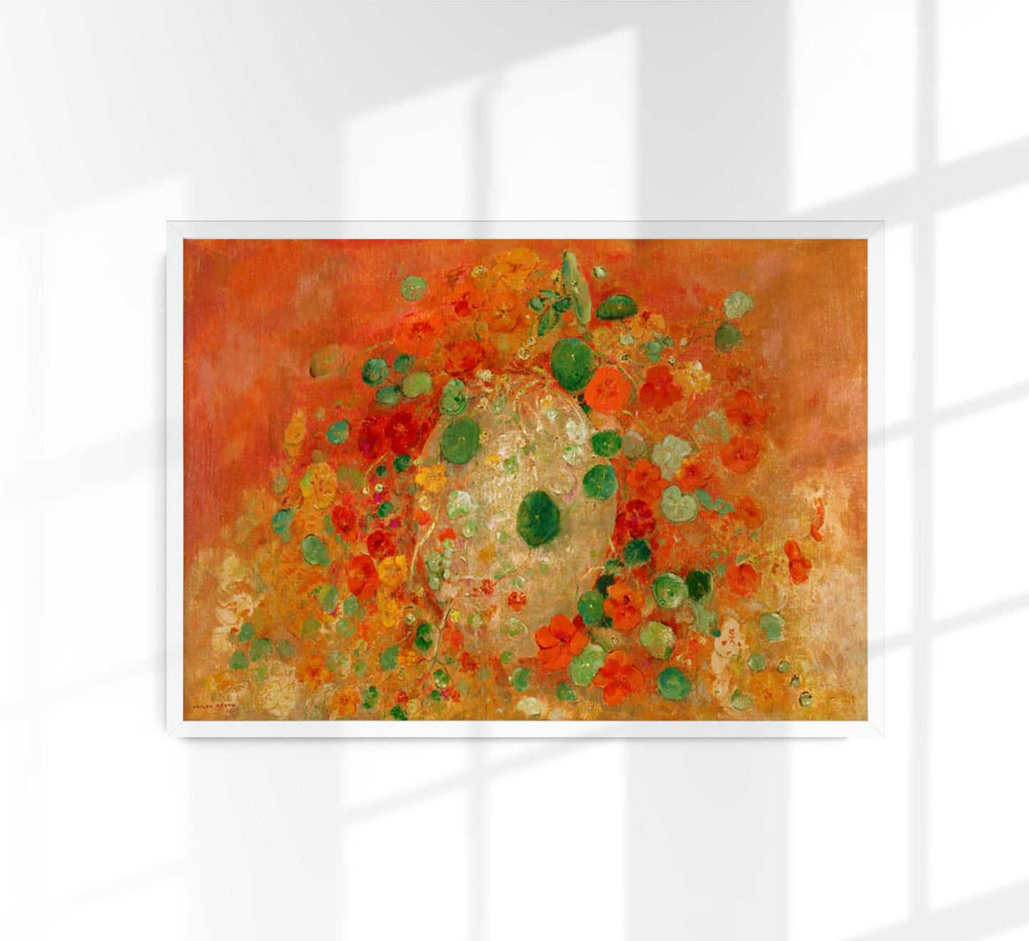 Nasturtiums Painting by Odilon Redon
