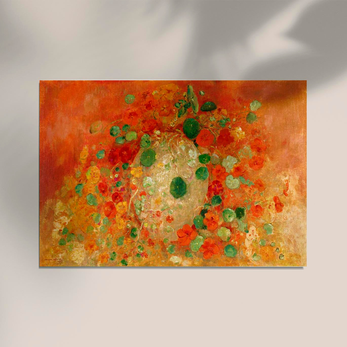 Nasturtiums Painting by Odilon Redon