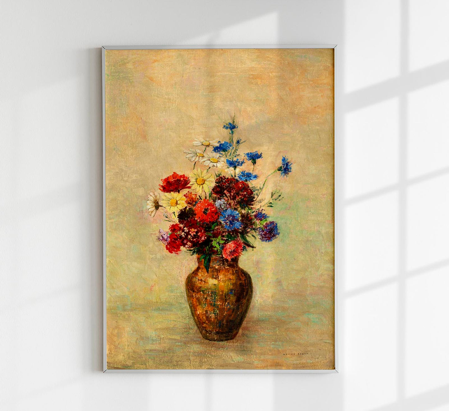 Flowers in a Vase Painting by Odilon Redon