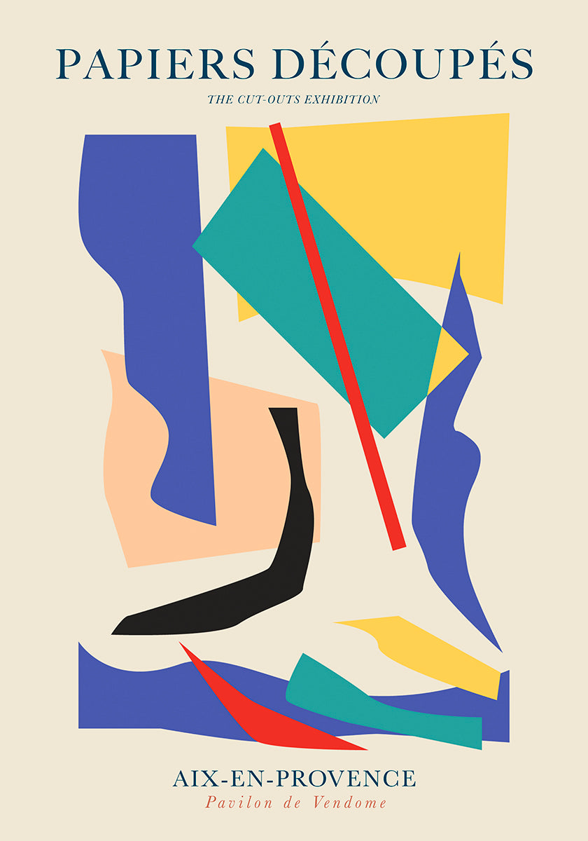 Geometric Cut outs Papiers Decoupes Art Poster