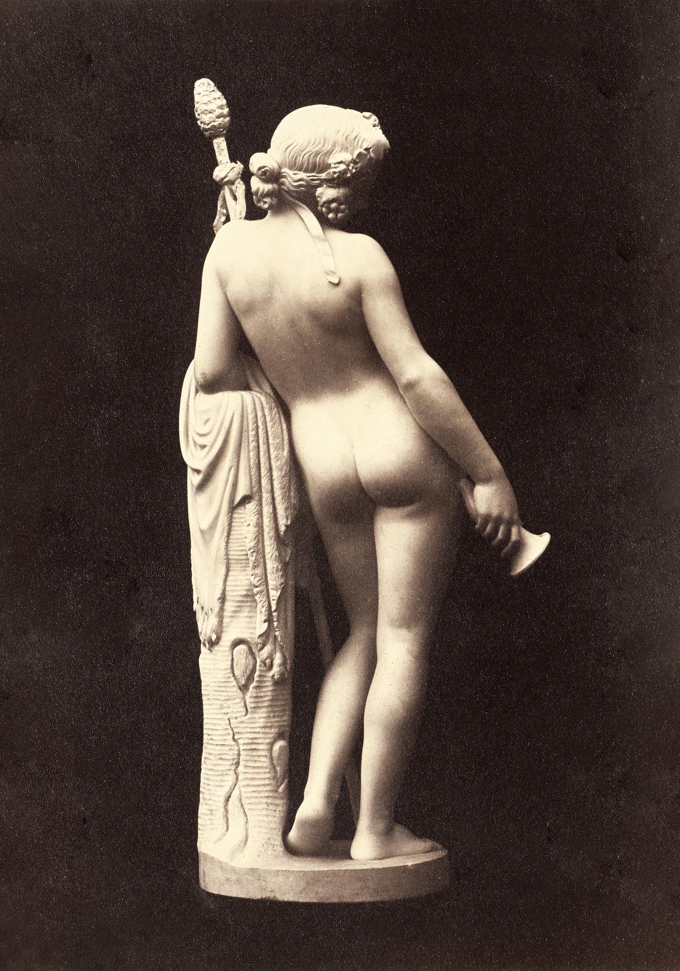 Erotic vintage sculpture naked woman (1859)