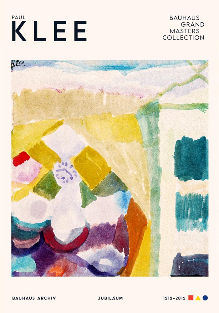 Paul Klee Interior with the Clock Art Exhibition Poster