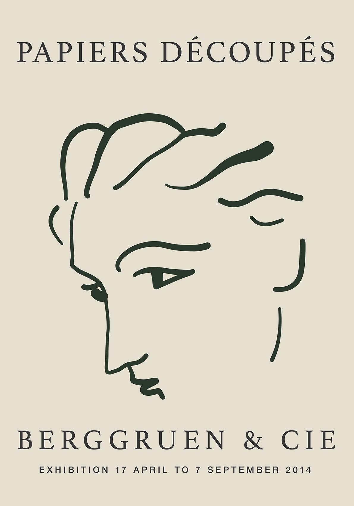 Profile Study Papiers Decoupes Art Poster