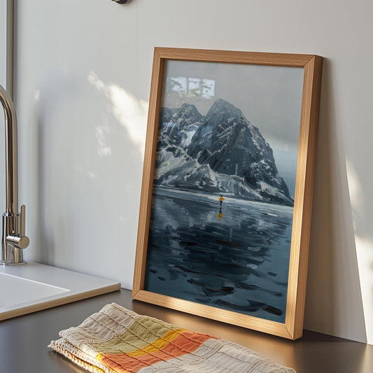 Yellow point in the storm Art Poster