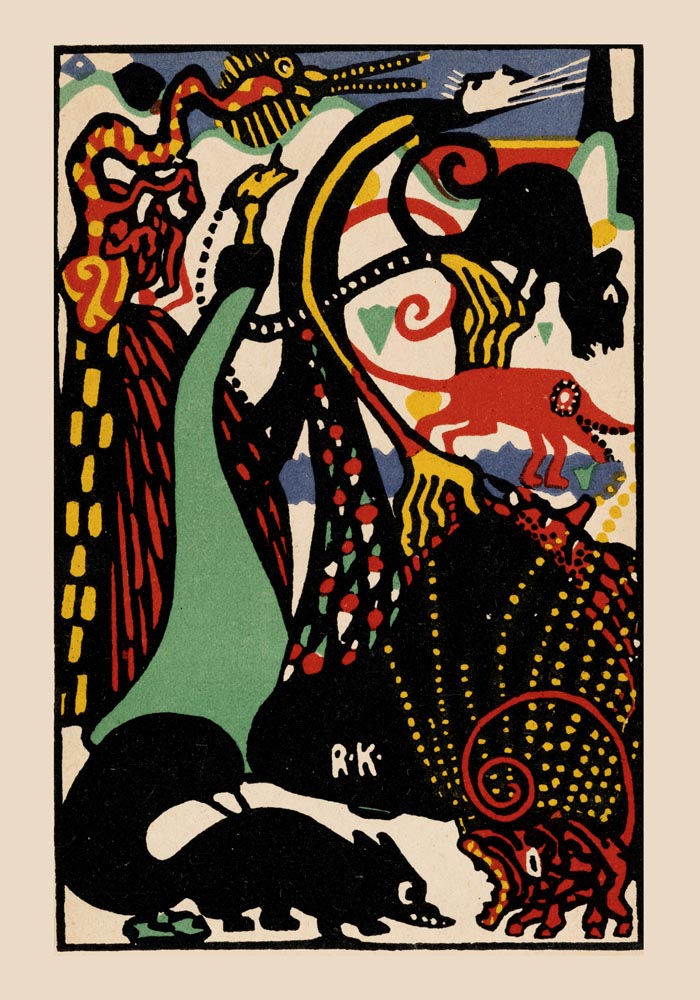 Humoristic motive (1908) by Rudolf Kalvach and Wiener WerkstätteVintage Poster