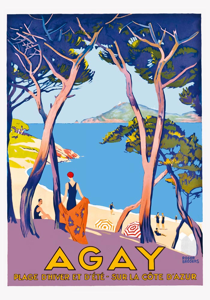 Agay by Roger Broders – Vintage French Riviera Travel Poster