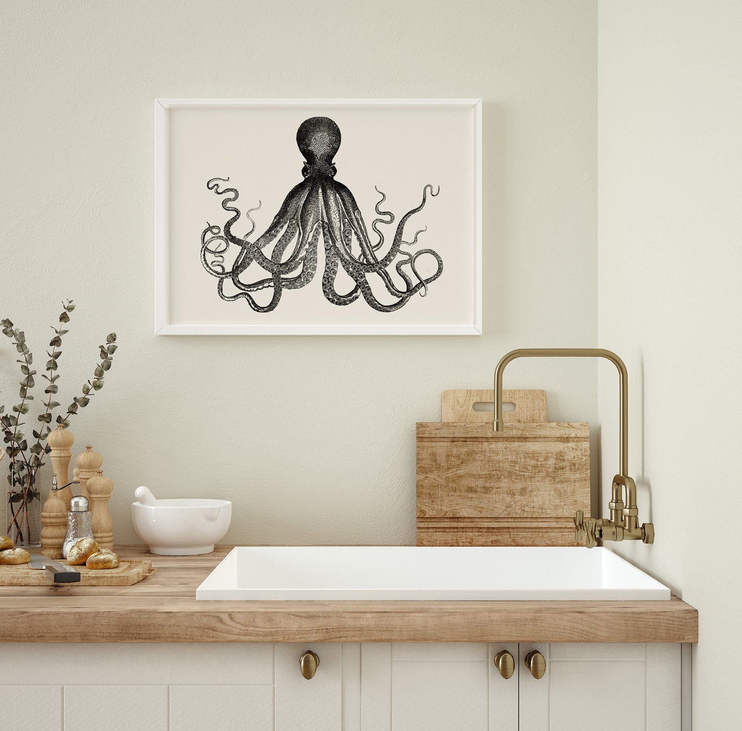 Octopus Antique Print