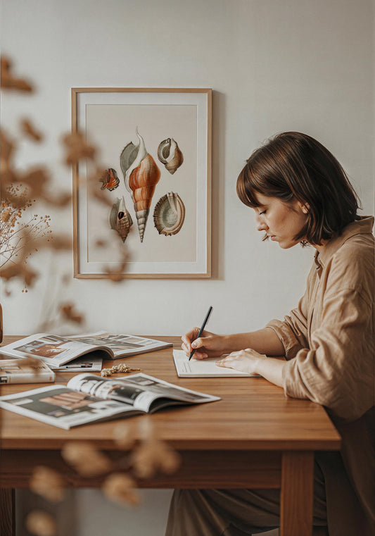 Shells Collage nr 2 Antique Print