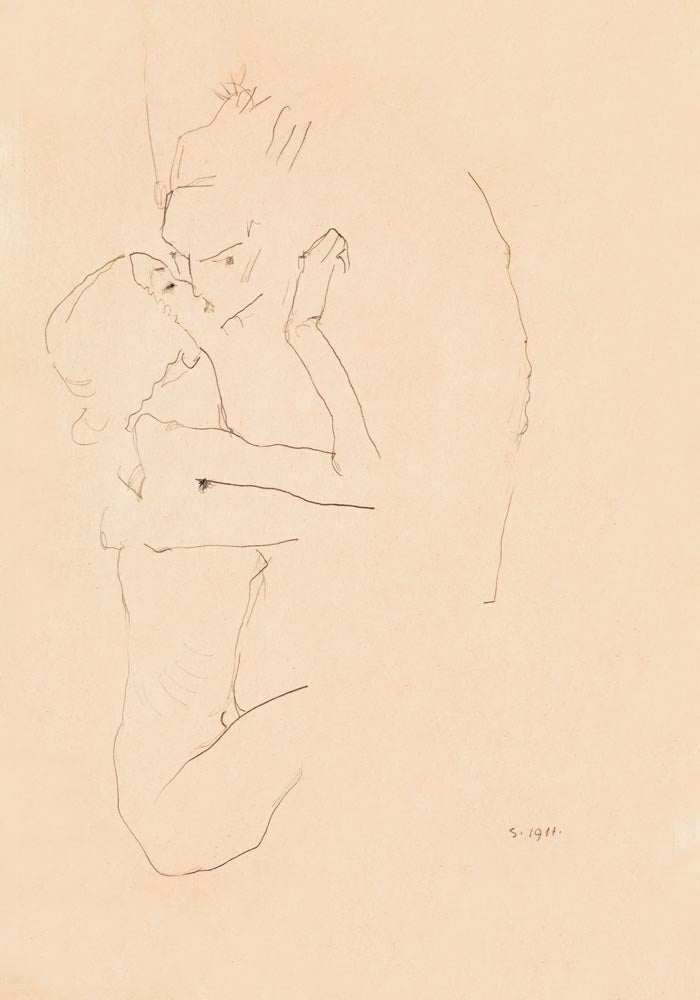 The Kiss by Egon Schiele