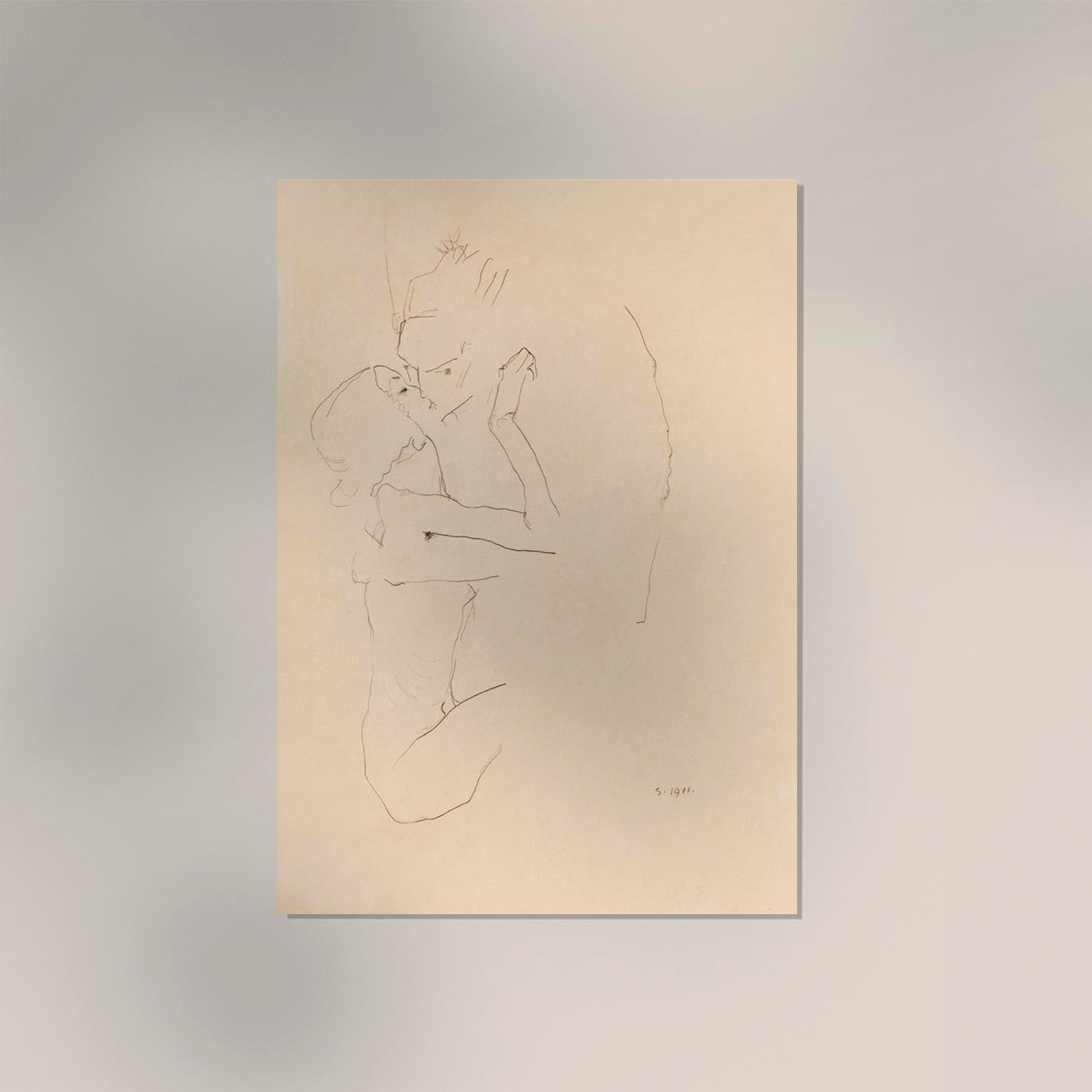 The Kiss by Egon Schiele