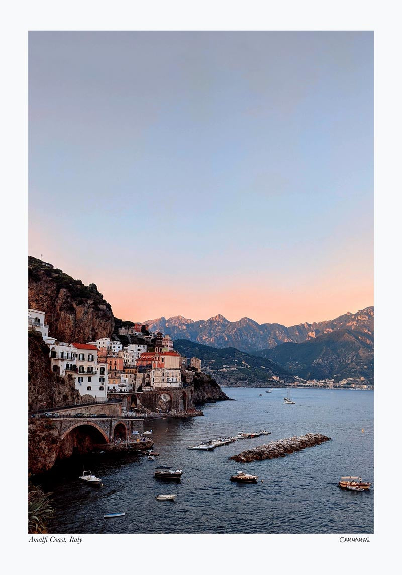 Sunset Amalfi Coast Poster by Cannanas