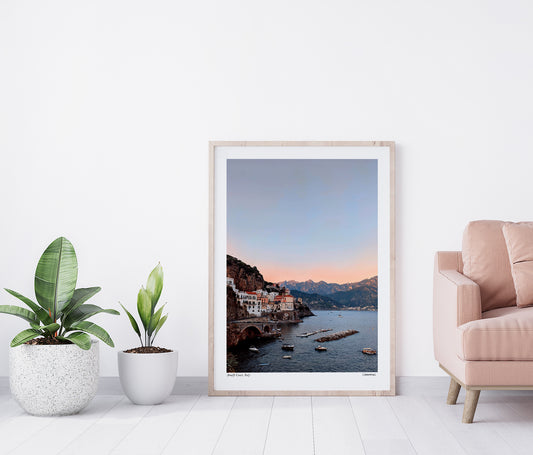 Sunset Amalfi Coast Poster by Cannanas