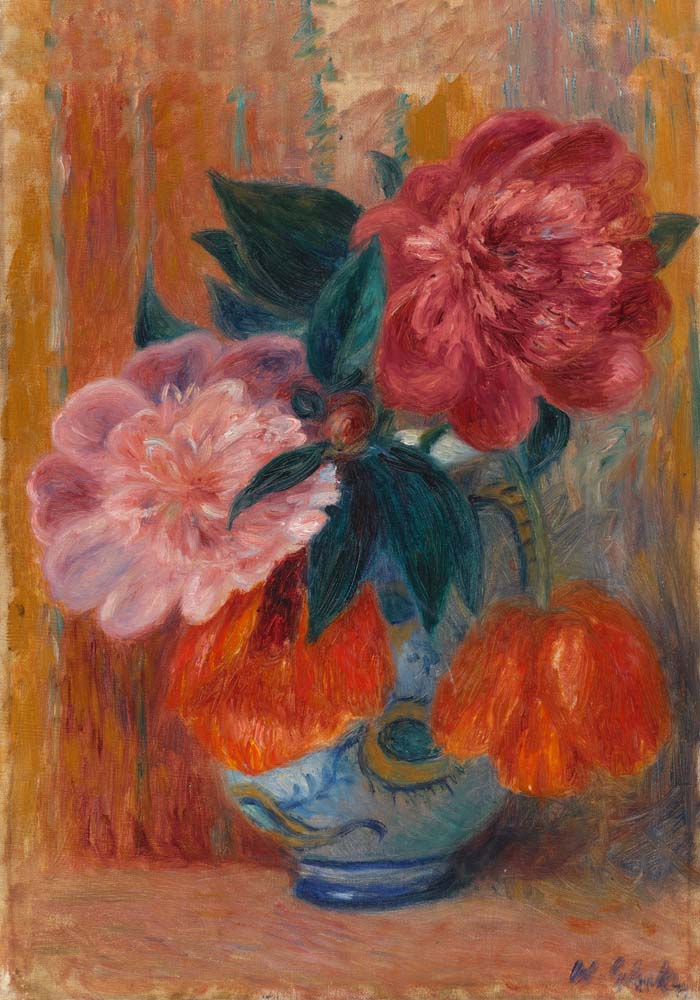Tulips and Peonies in Pitcher by William James Glackens Botanical Poster