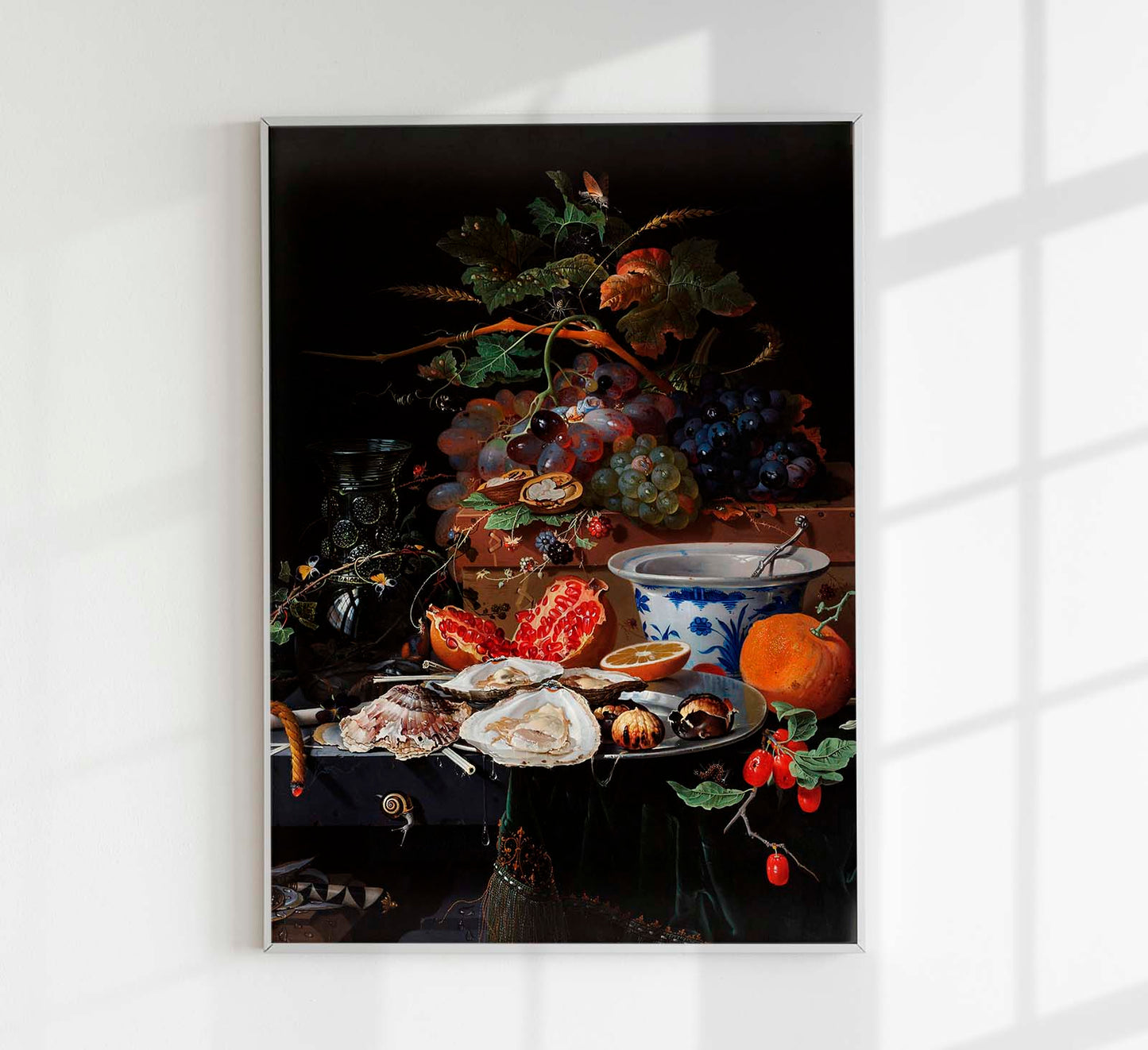 Fruits and Oysters by Abraham Mignon Botanical Poster