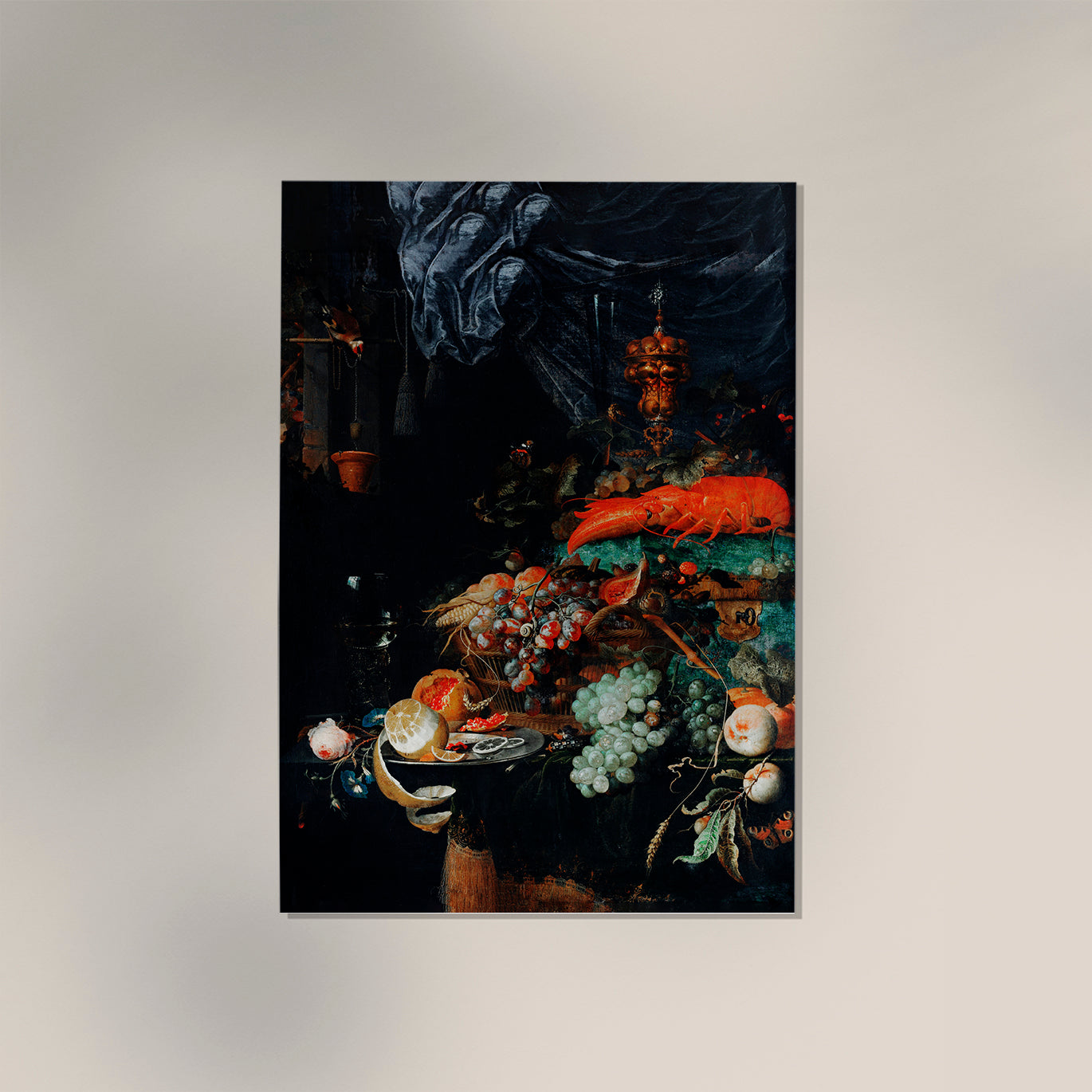 Fruits and Lobster by Abraham Mignon Botanical Poster