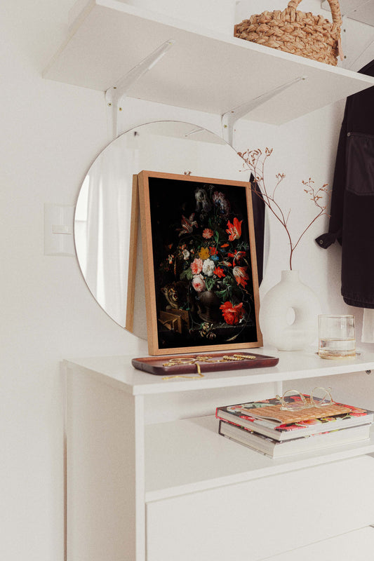 The Overturned Bouquet by Abraham Mignon Botanical Poster