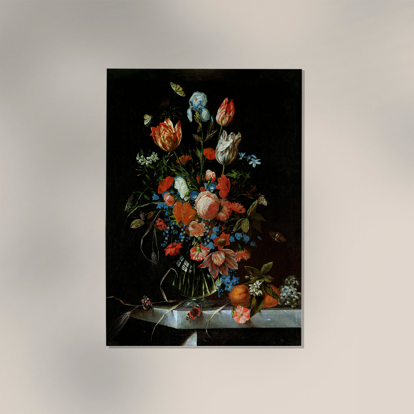 Still Life with Flowers by Ottmar Elliger Botanical Poster