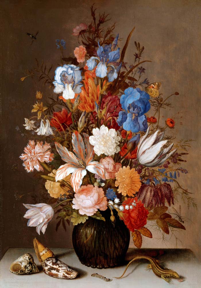 Still Life with Flowers by Balthasar van der Ast Botanical Poster