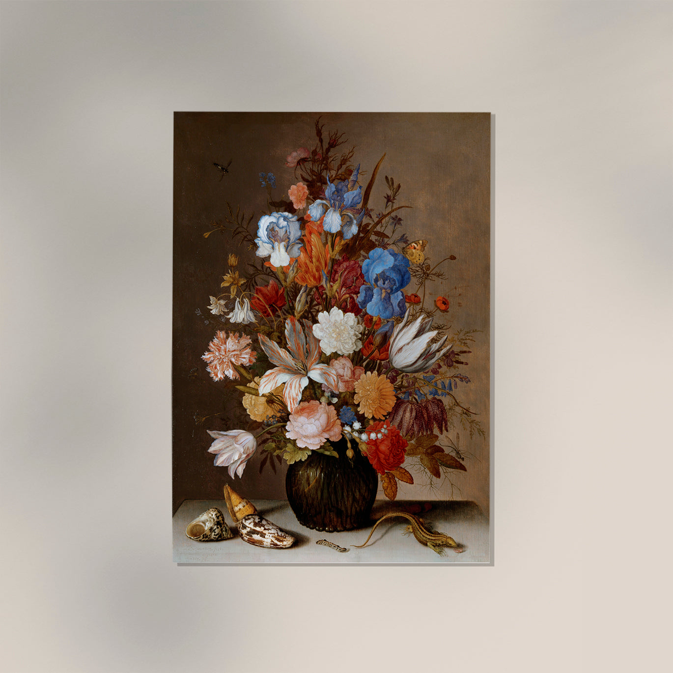Still Life with Flowers by Balthasar van der Ast Botanical Poster