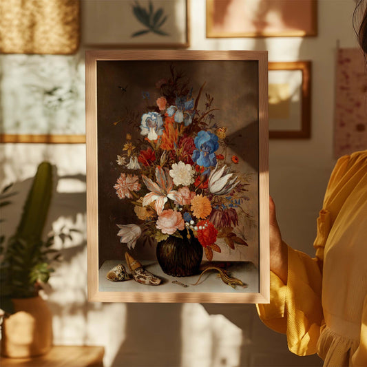 Still Life with Flowers by Balthasar van der Ast Botanical Poster