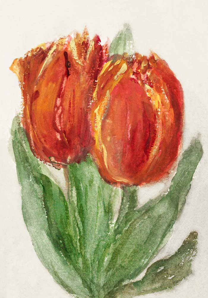 Two Red Tulips by Sientje Mesdag-van Houten Botanical Poster