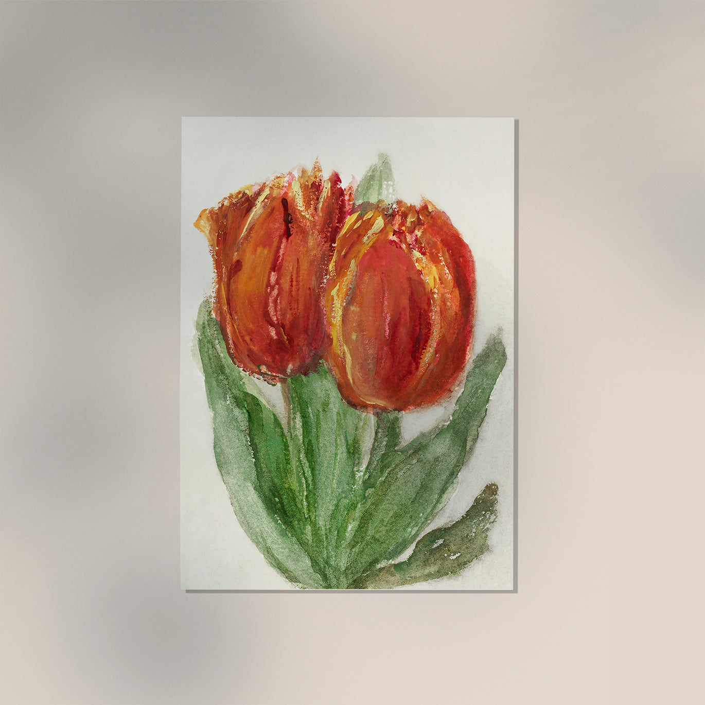 Two Red Tulips by Sientje Mesdag-van Houten Botanical Poster