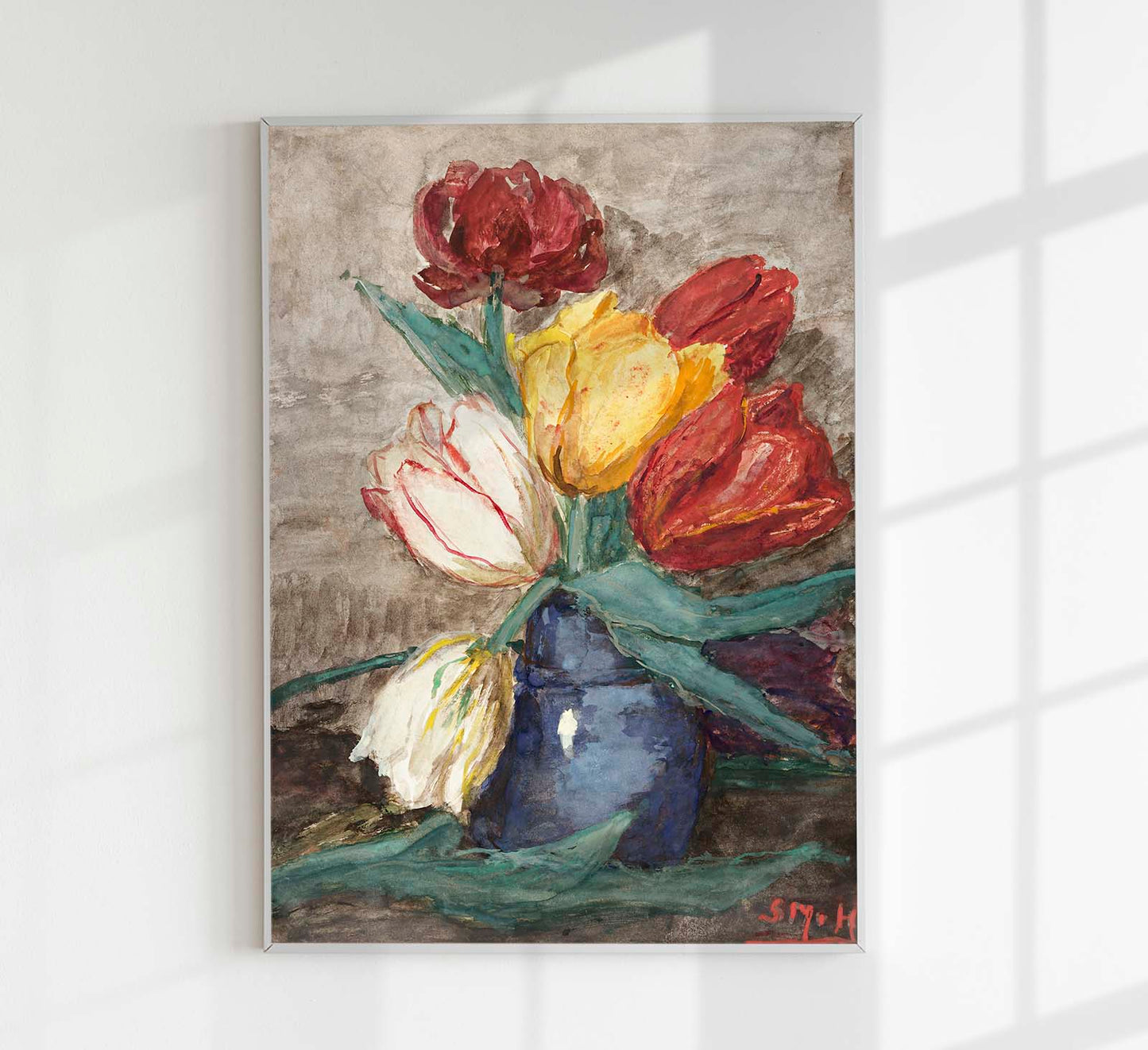 Tulips in a Vase by Sientje Mesdag-van Houten Botanical Poster